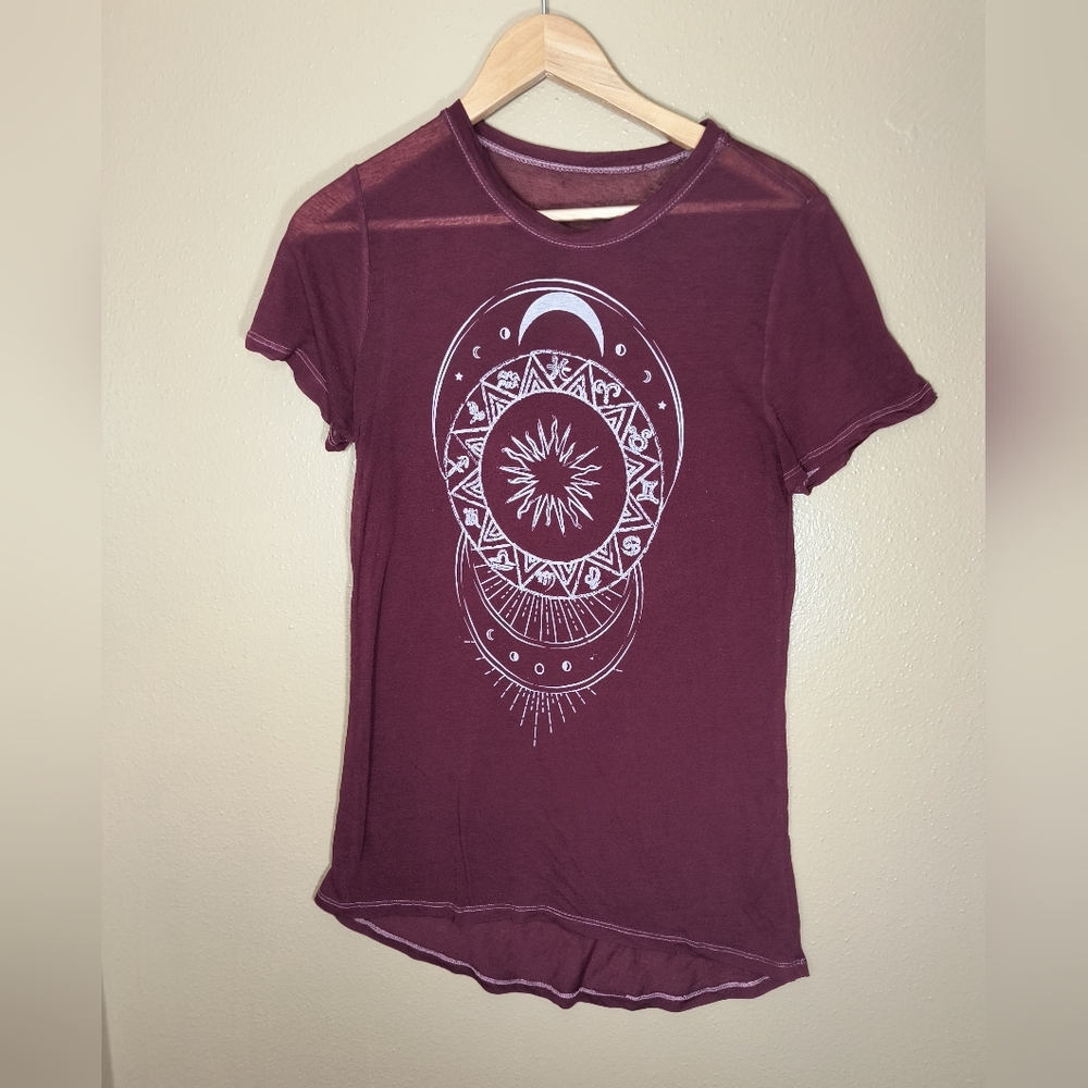 Sheer star and moon t-shirt, read description